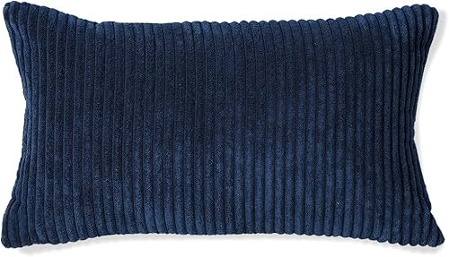 Miniatura 9 de Artscope Fundas de almohada de pana a rayas acogedoras súper suaves decorativas oblongas, fundas de cojín para sofá, dormitorio, decoración de