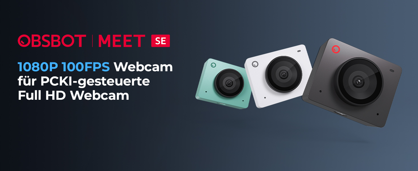 OBSBOT Meet 2-4K Webcam for PC with 1/2 Sensor, AI Framing & Autofocus, Beauty Mode, Lightweight, HDR, Webcam with Microphone, 60 FPS, Web cam for Streaming, Meeting, Gaming, etc. (Space Grey