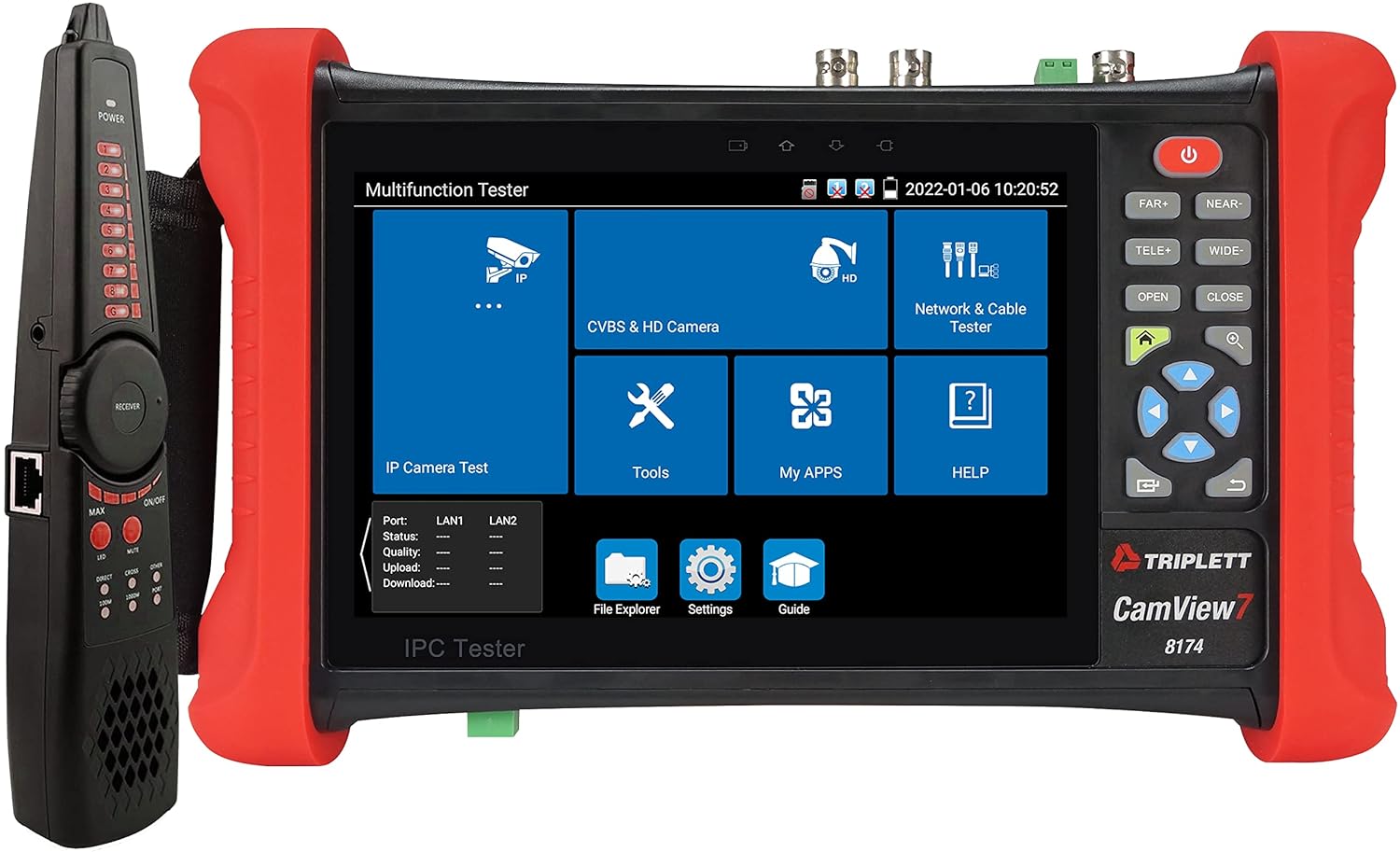 Triplett 8174 CamView 7 Security Camera Tester and 2.4G Spectrum Analyzer with 7" Retina Touch Screen