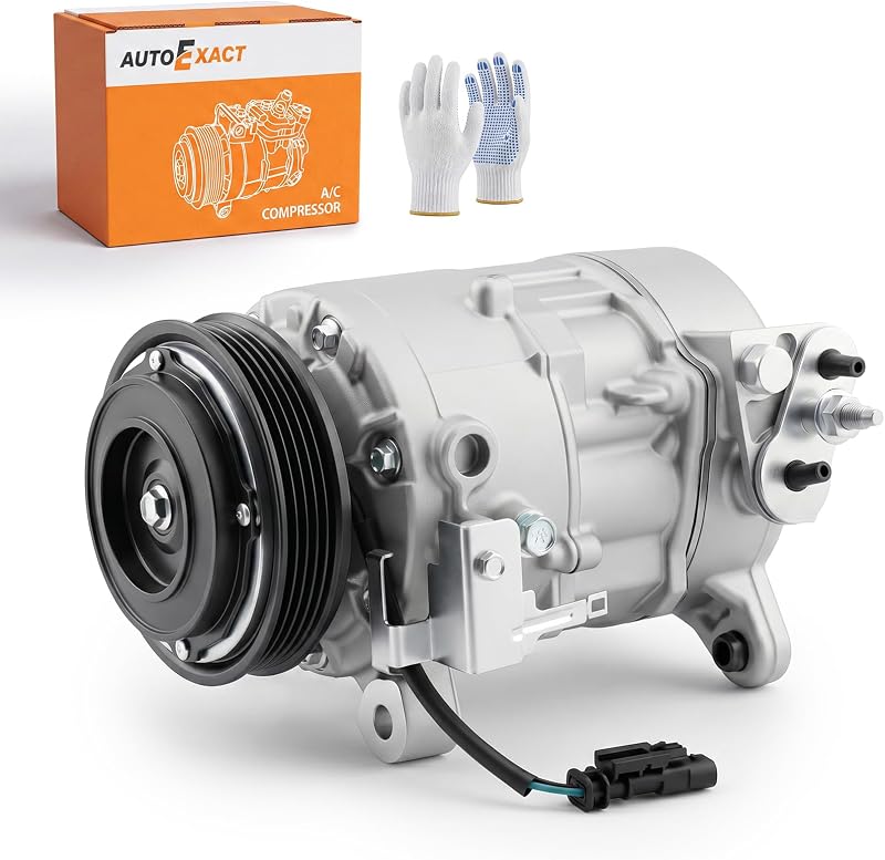 Compressor do ar-condicionado automotivo Autoexact com embreagem para Chevrolet Silverado, GMC Sierra, Suburban, Tahoe e Yukon – 1 unidade