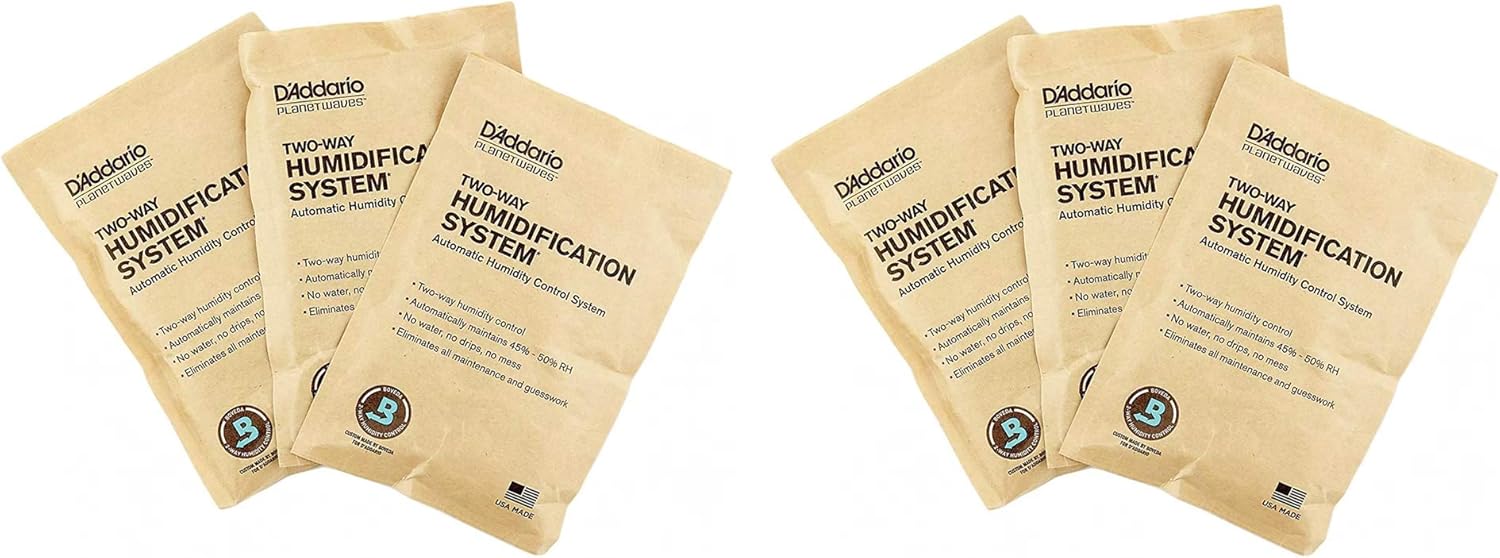 D'Addario Humidipak Standard Replacement 6-Pack Bundle
