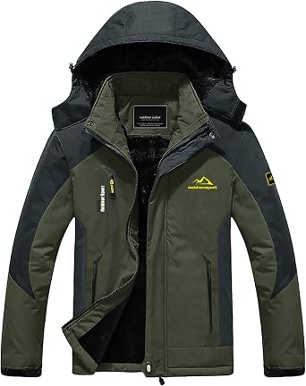 TACVASEN Mens Outdoor Jacket Waterproof 
