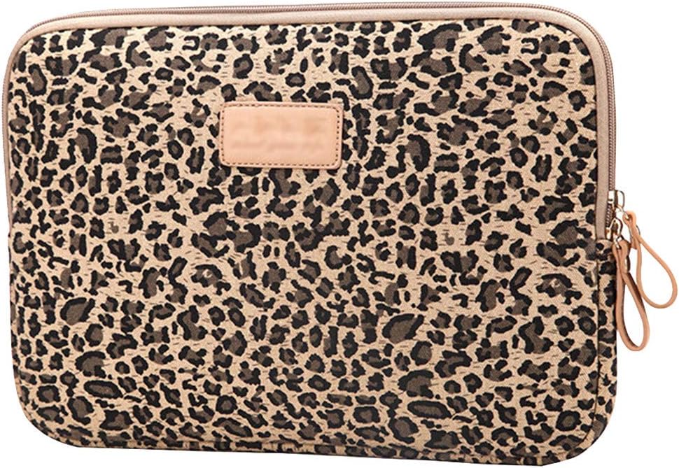 Leopard Print Laptop Notebook MacBook iPad Case Bag Sleeves, 12 Inch Cover Sleeve Bag for MacBook/Laptops/Notebooks/Ultrabooks/Netbooks,Brown