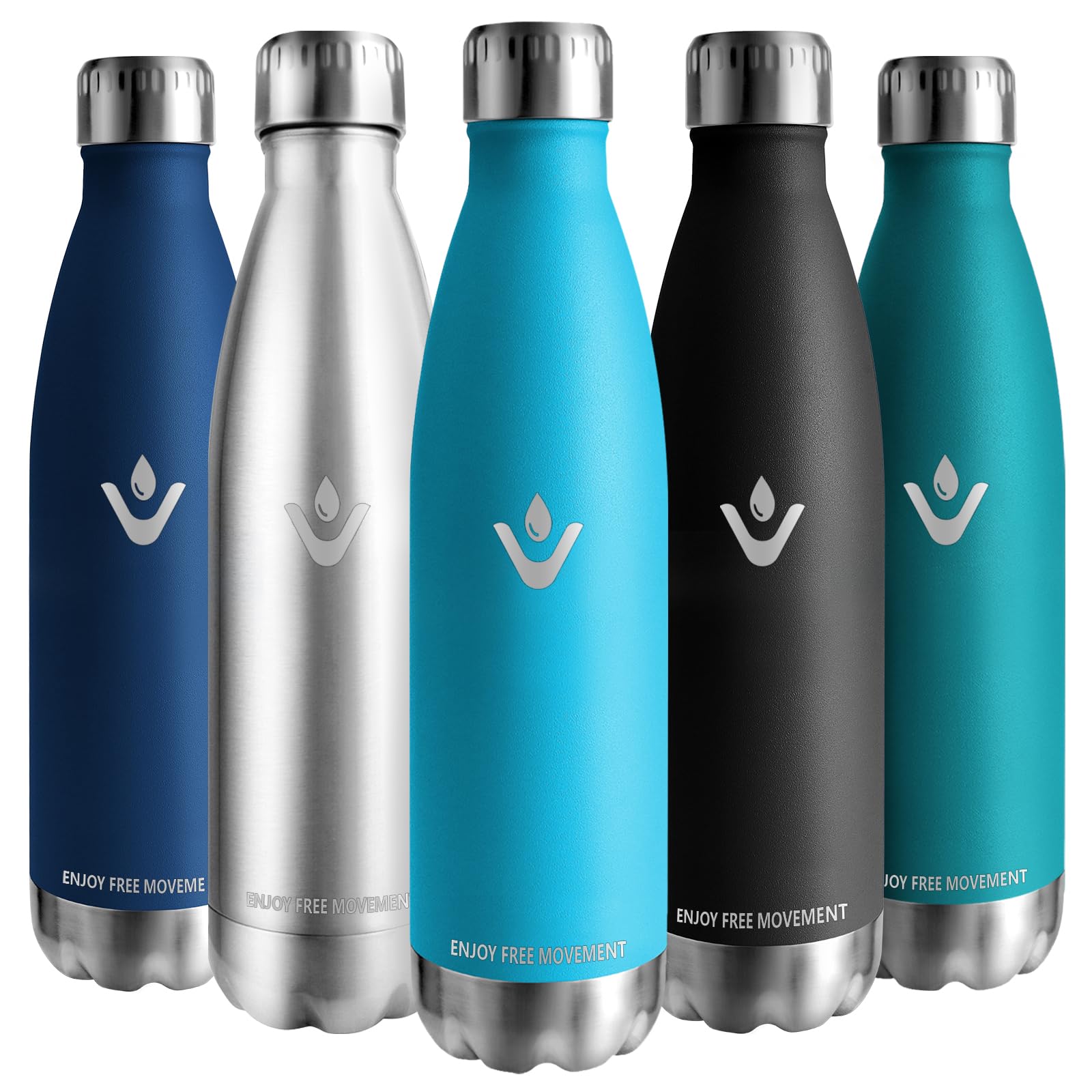 Vikaster Thermos, 750ml Borraccia, Borraccia acciaio inox Mantiene Caldo per 12 Ore/Freddo 24 Ore, Borracce Senza Perdite, Adatto Bambini, Adulto, Scuola, Outdoor