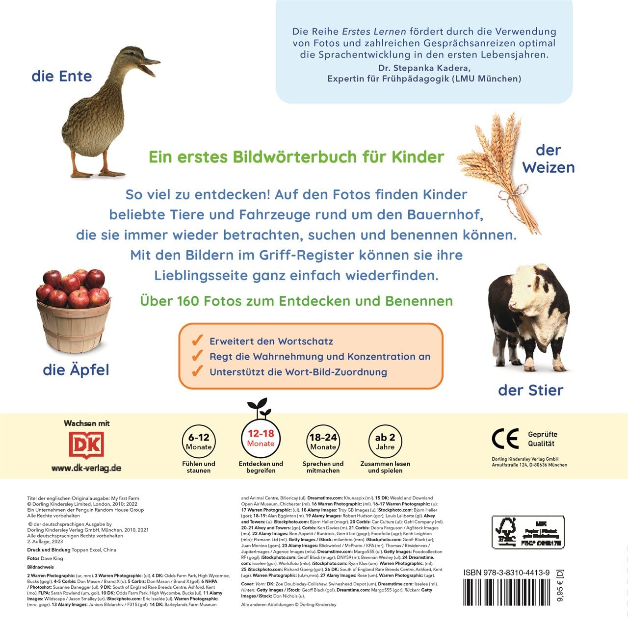 Erstes Lernen. Bauernhof: Pappbilderbuch mit Griff-Register und über 160 Fotos ab 1 Jahr