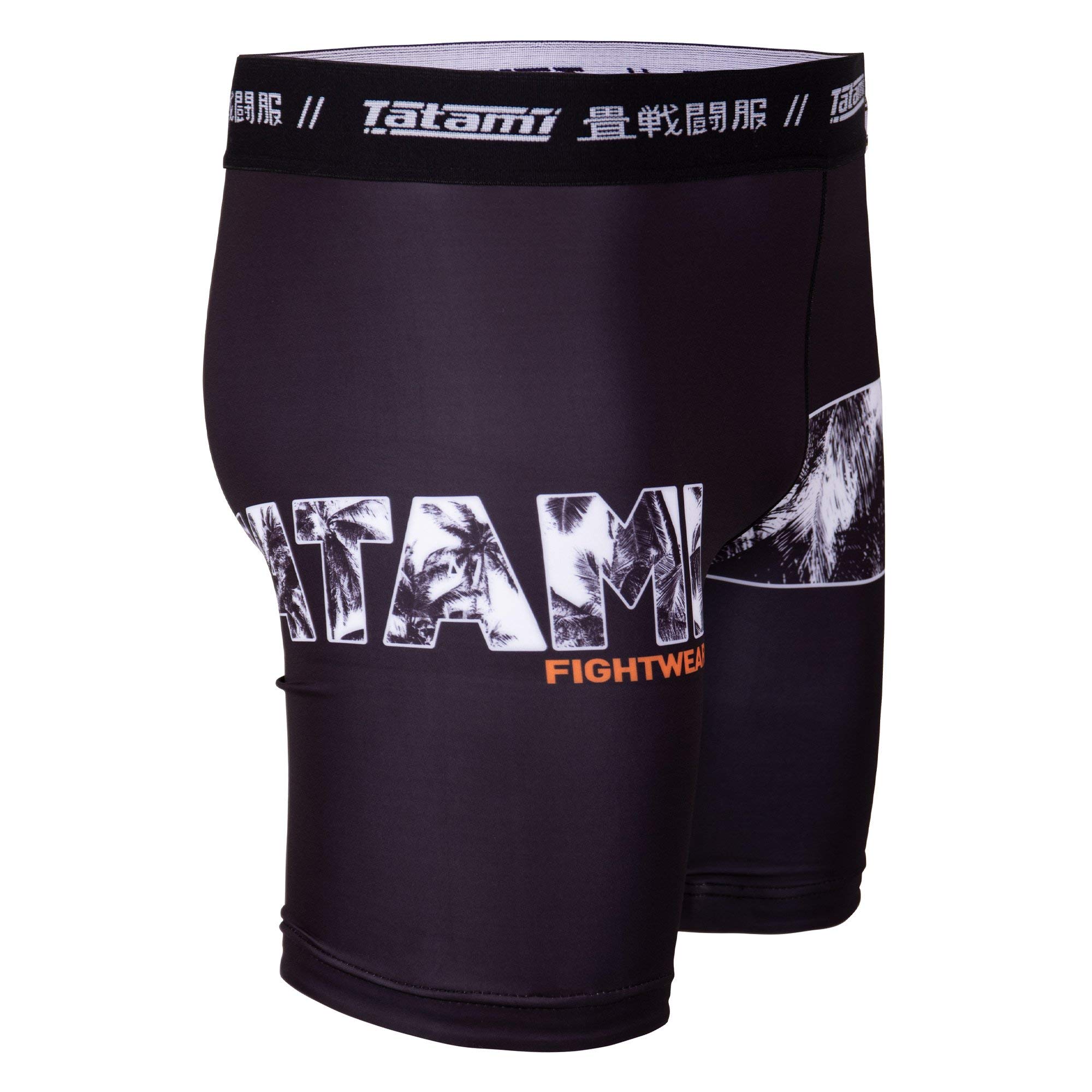 Tatami Fightwear Tropic Black VT Compression Shorts Men's Pantalones Cortos de Compresión Hombre MMA BJJ Grappling Aptitud Fitness No Gi Boxeo