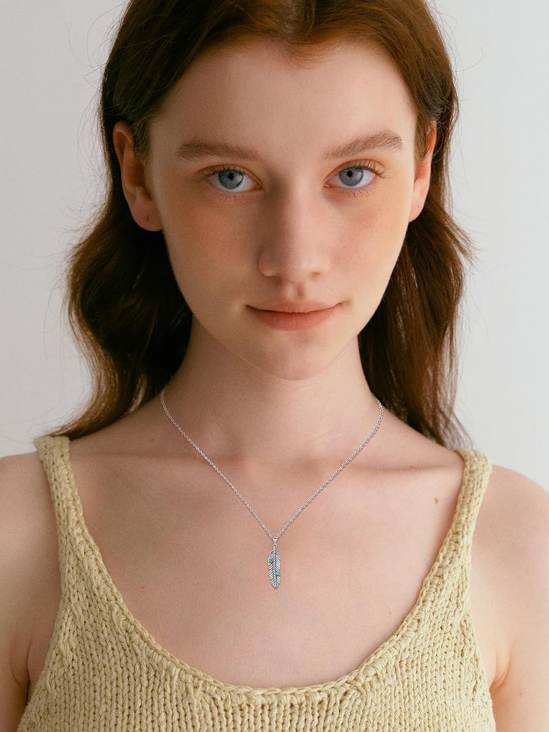 Feather Necklace 925 Sterling Silver Turquoise Pendant Vintage Western Pendant Native American Gifts - Image 3