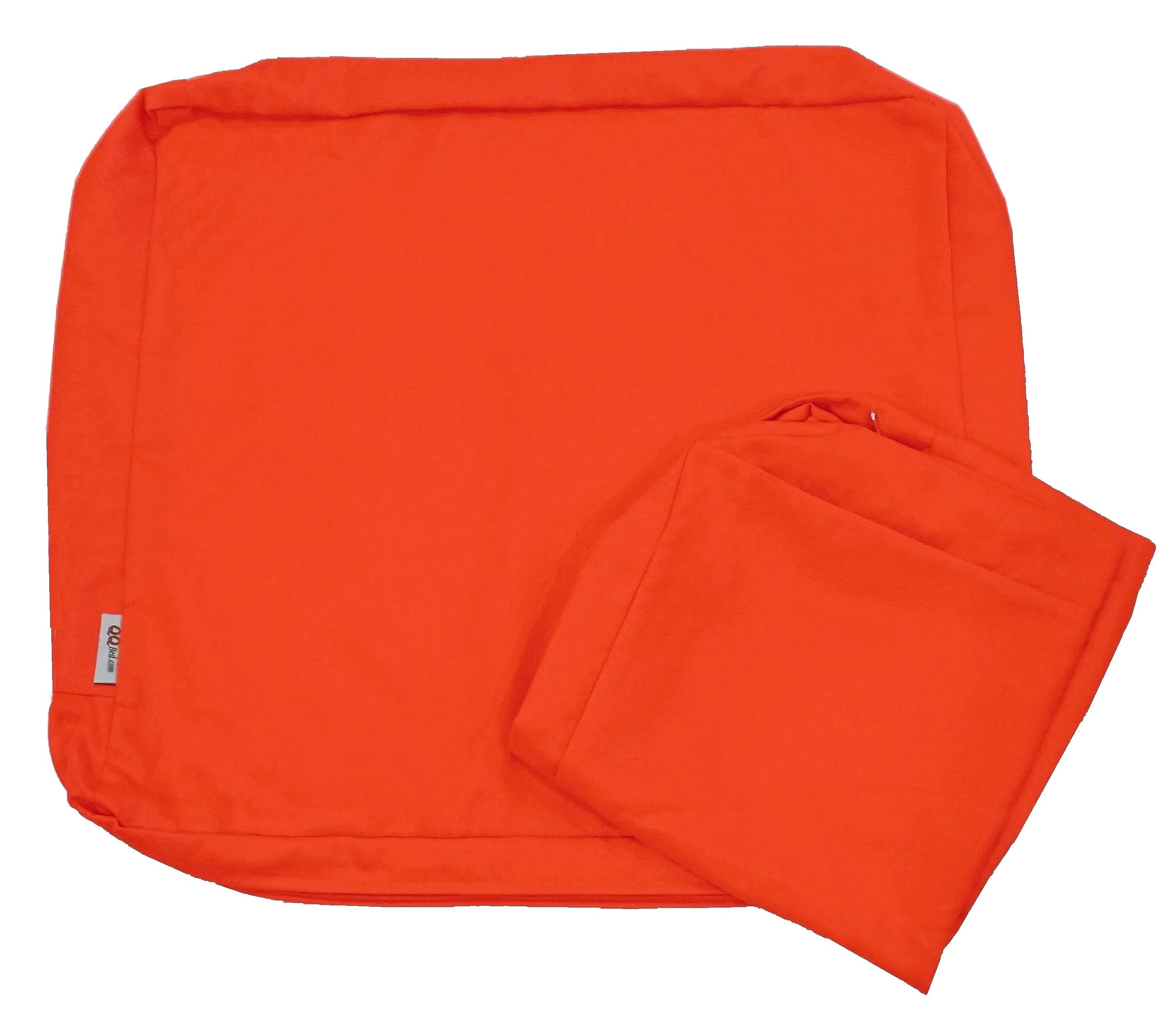 QQbed 4 Pack 25X25X5 Inch Outdoor Water-Resistant Cushion Pillow Replacement Covers Only with Zipper for Patio Furniture, Sofa, Loveseat, Deep Seat