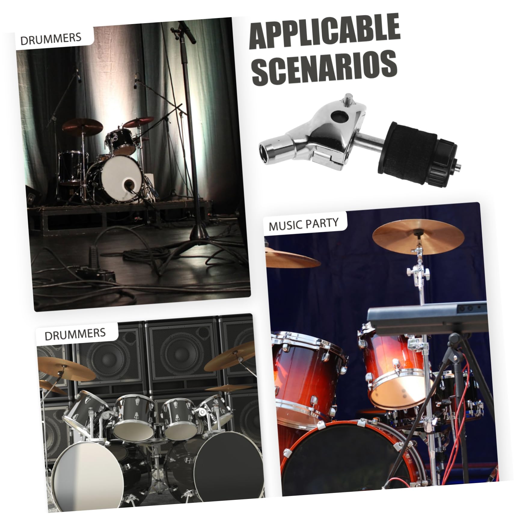 Levemolo Cymbals Stacker Cymbal Bracket Cymbal Attachment Drum Cymbals Mounting Rack Zinc Alloy Felt Pad