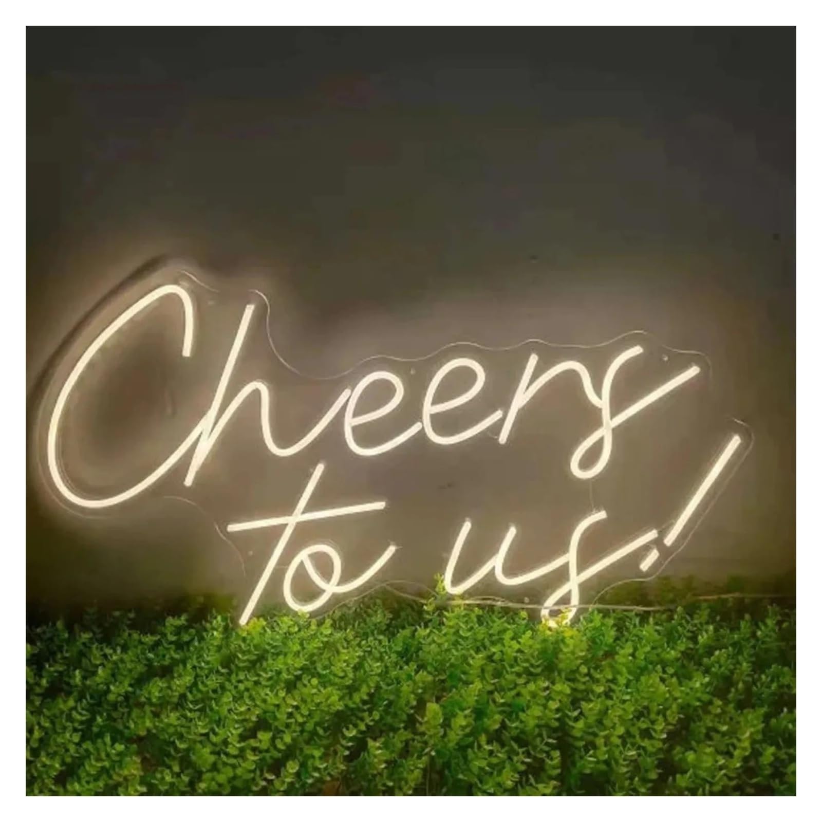 Insegna luminosa al neon Cheers To Us per l'insegna al per neon a LED per la decorazione della parete lettera dell amante festa di nozze fidanzamento