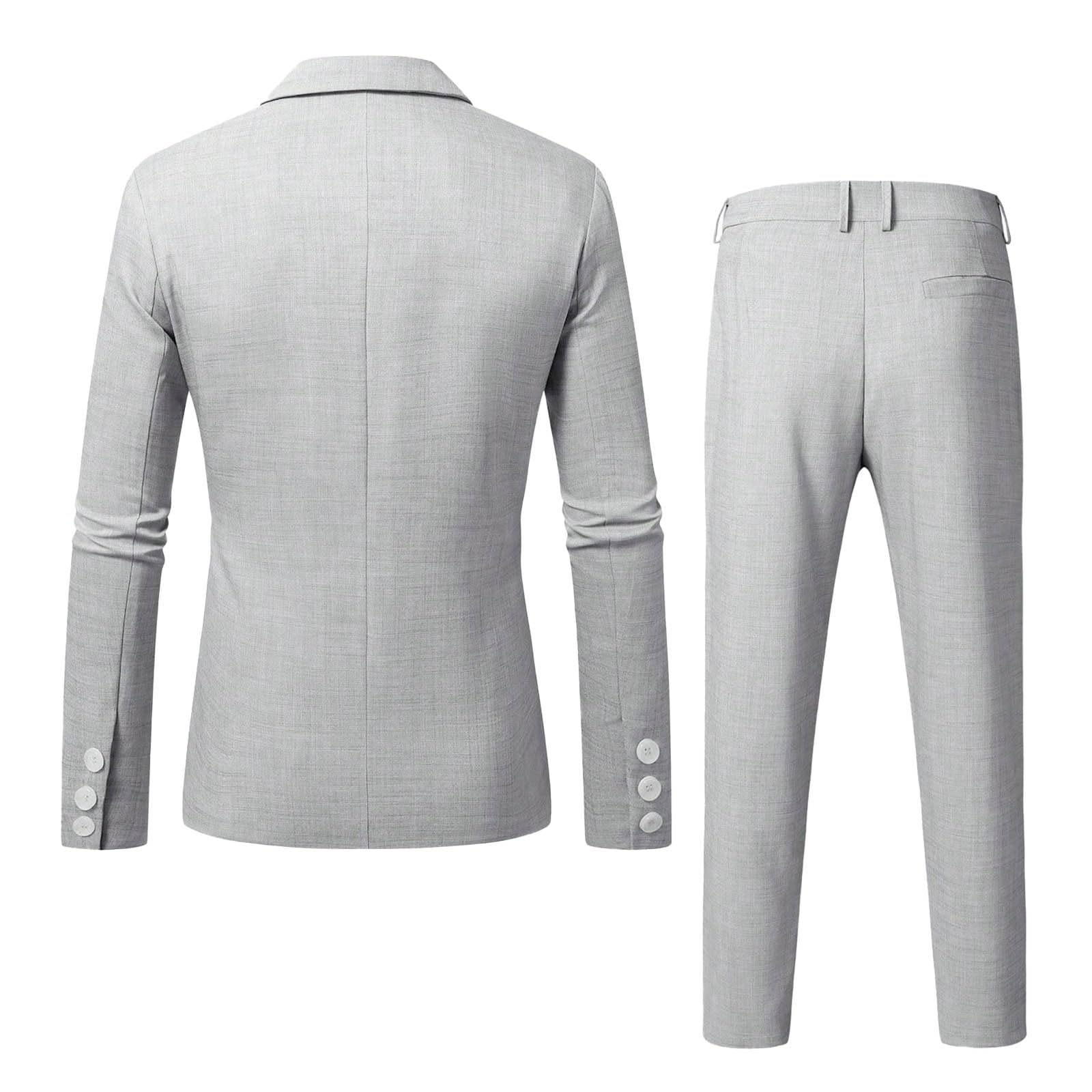 Anzug Herren 2 Teilig Slim Fit Business Herrenanzug Blazer Männer Hochzeit Regular Fit Sakko Hose Formal Suit