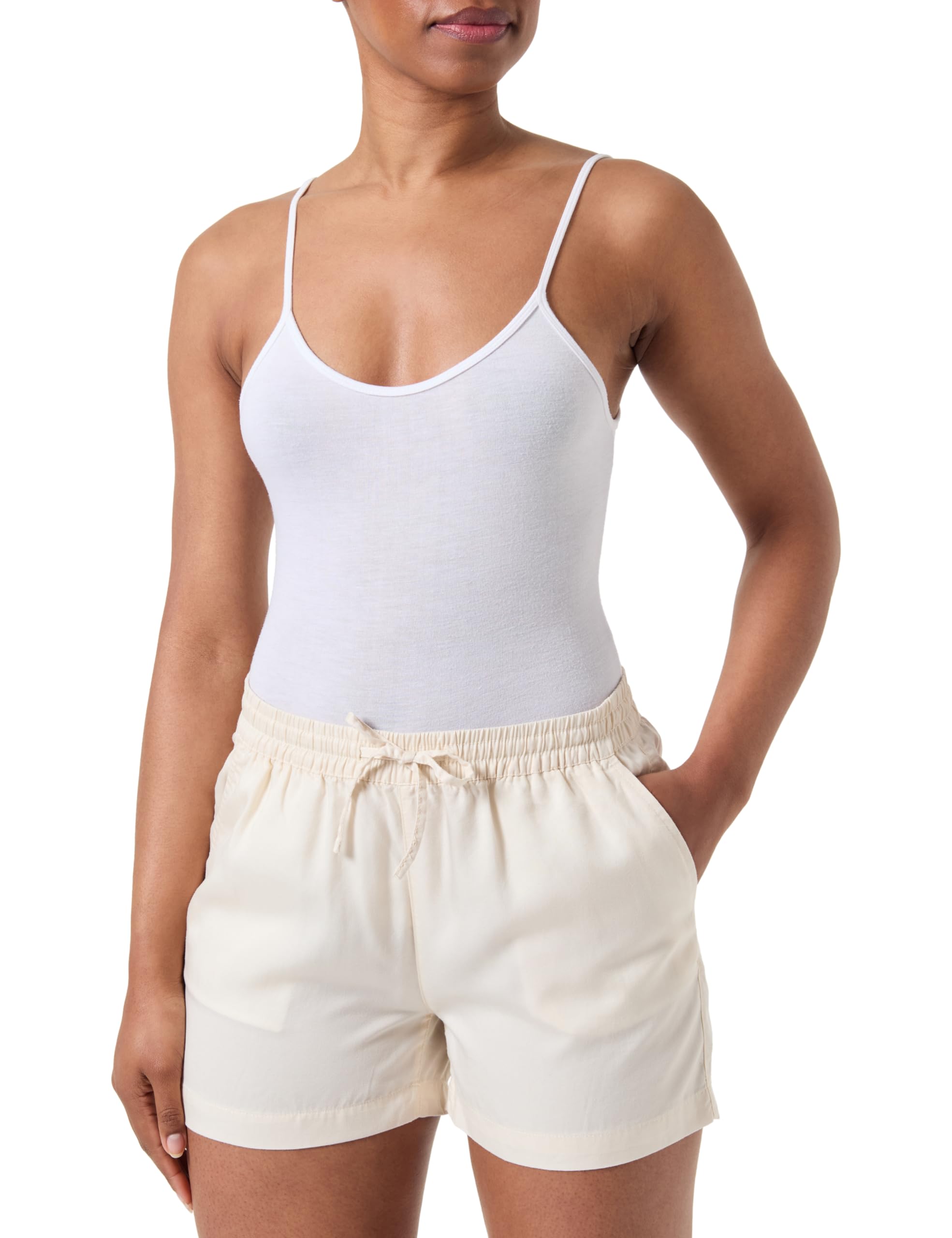 ONLY Onlpema Life Lyocell DNM Shorts Noos, Beige, S
