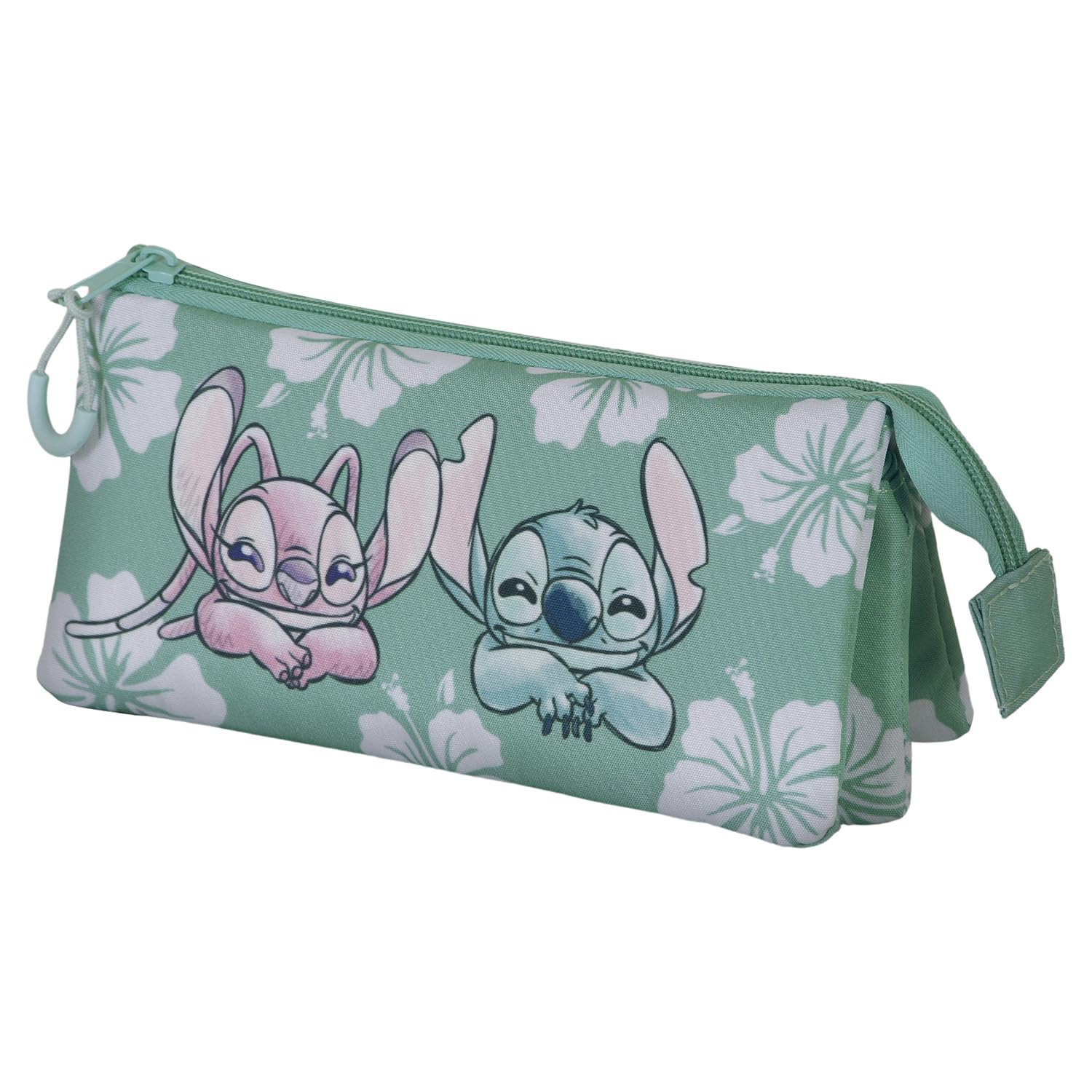 Lilo y Stitch Tropic-Estuche Portatodo Triple, Azul, 23 x 11 cm
