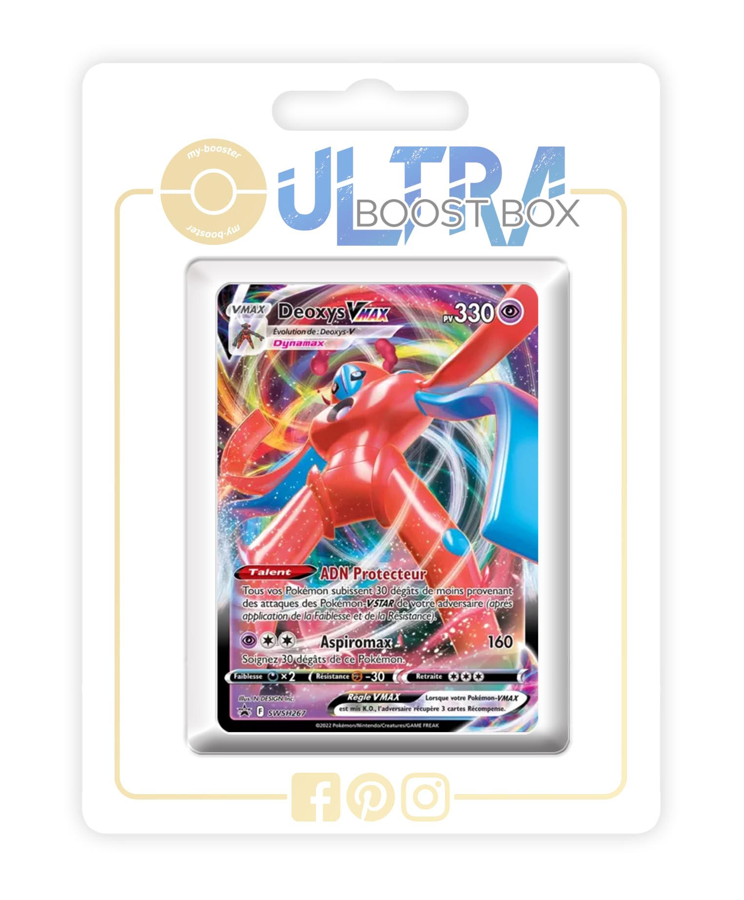 Deoxys VMAX SWSH267 Ultraboost X Epée et Bouclier 12 Tempête Argentée - Box of 10 Pokemon French Cards