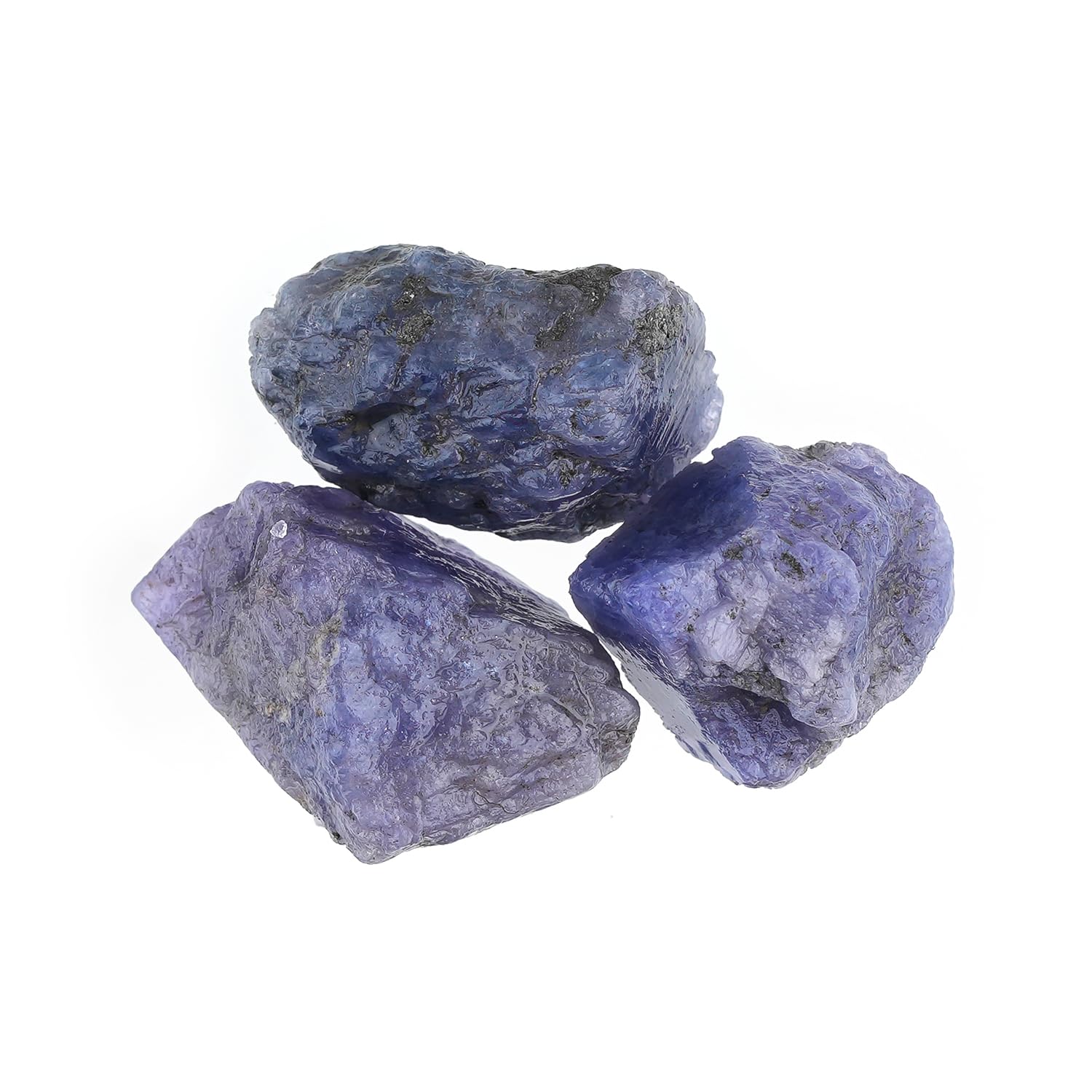 ColouredRocks 3 pcs. TANZANITE Crystals, Raw Stones, Rough Gemstones, Jewelry Making Supply, Cabbing, Polishing, Cutting, DIY, Crafts (100 carats.) (15-20 mm.)
