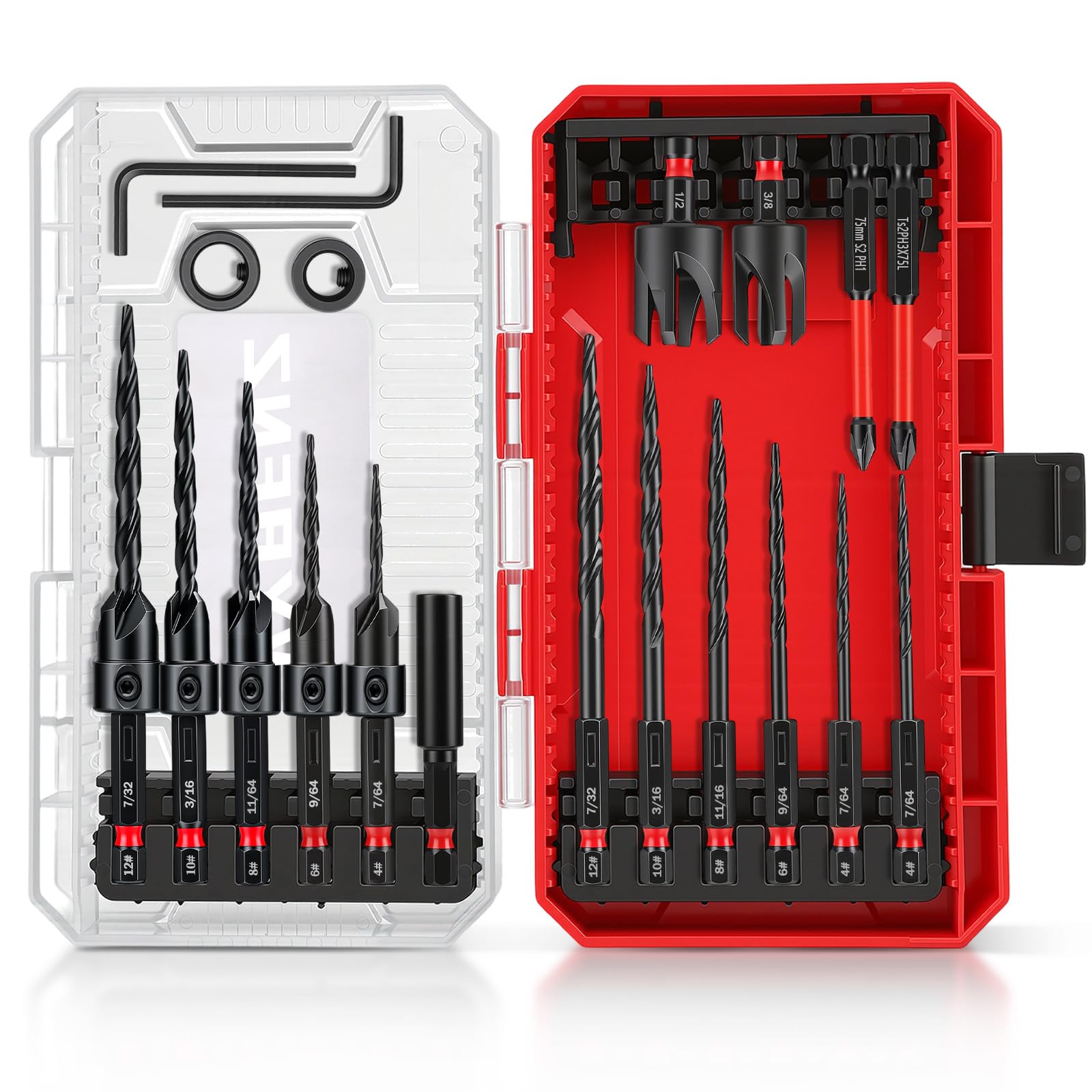 Countersink Drill Bit Set - 20 Piece -9