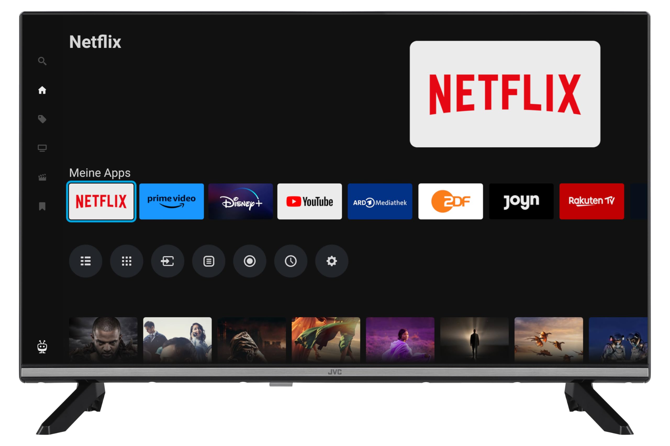 JVC Fernseher 32 Zoll Smart TV Powered by TiVo HD-Ready Fernseher, HDR TV mit Triple-Tuner, LED TV LT-32VH7555