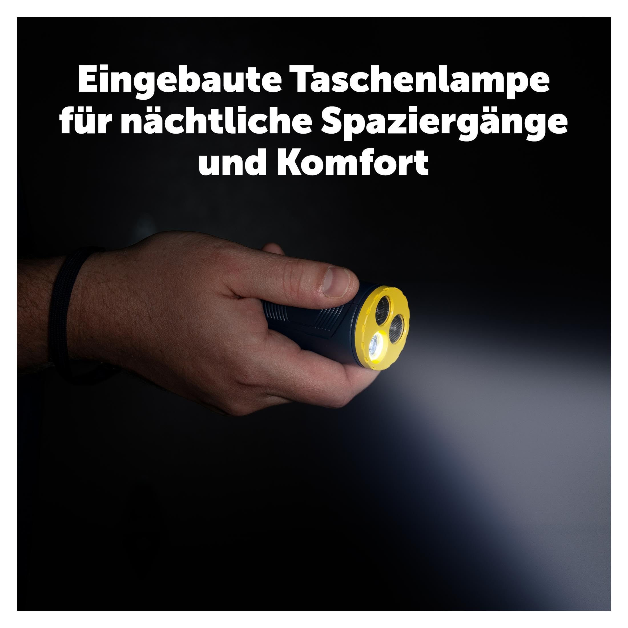PetSafe Trainer ohne Halsband – Ultraschall-Trainingsgerät – tragbares Anti-Bell-Gerät – Ultraschall-Tonsignal, Blinklicht und Variables Tonsignal – wiederaufladbare Batterie – Taschenlampe