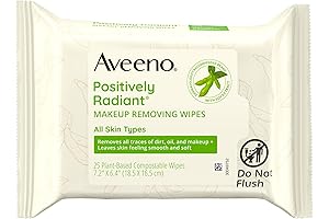 Aveeno Positively Radiant Makeup Remover Wipes - Your Skincare Essentials
