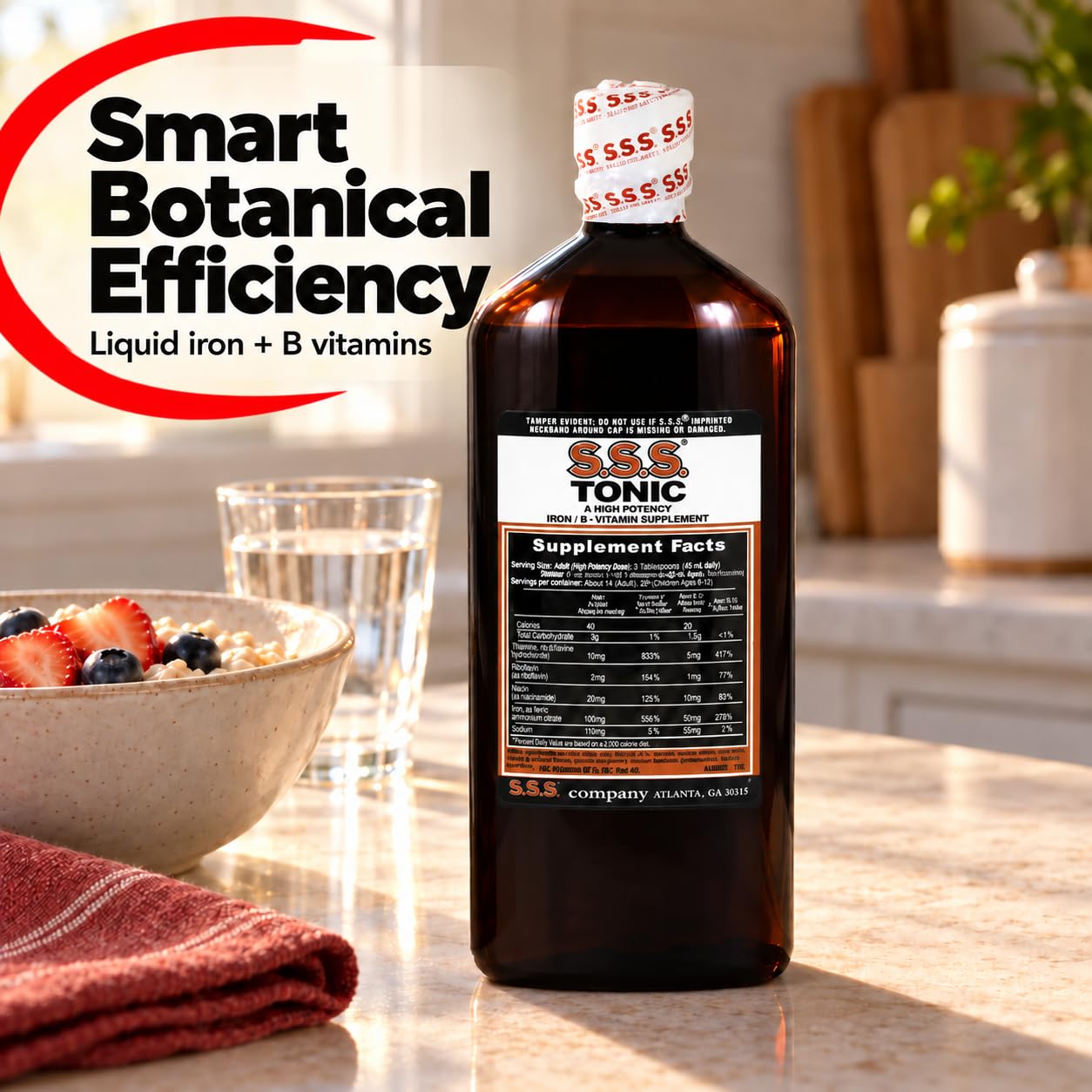 S.S.S. Tonic Liquid Iron & Vitamin B Supplement with B1, B2 & B3, 20 Fl Oz — Amazon image 7