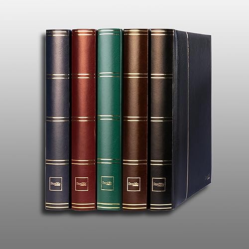 Miniatura 4 de Prophila Stamp Album (nuevo) 60 lados divididos blancos, cubierta azul acolchada