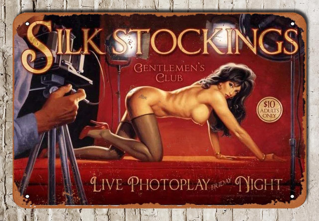 Wcguokj Girls Num0032 8X12 Inch Pin Up Poster Sexy Lady Vintage Bar Pub Cafe Garage Home Wall Decor Retro Metal Aluminium Sign