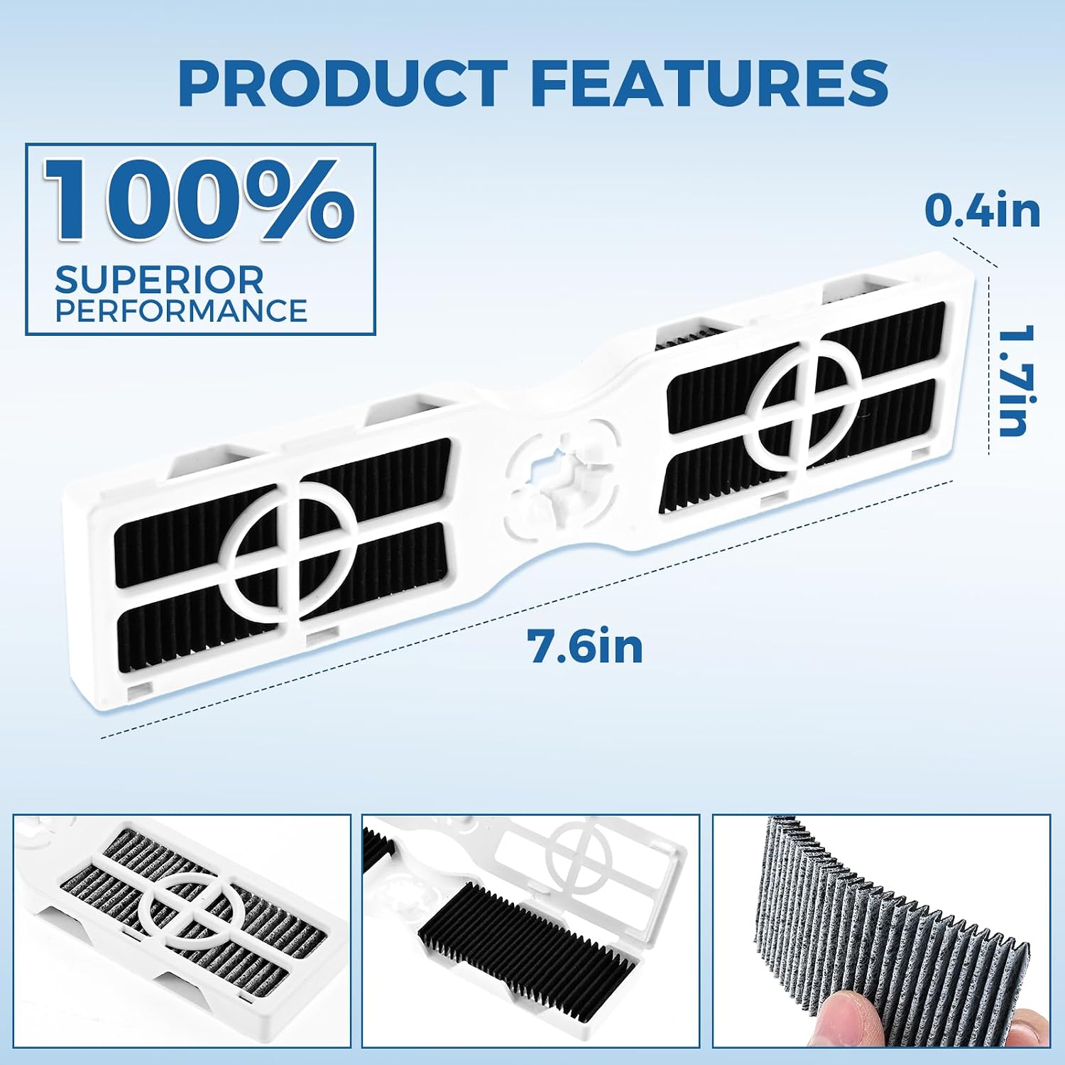 6 Pack Refrigerator Air Filters Replacement for Frigidaire Refrigerator FRGPAAF2 PureAir AF-2 Air Filter, Fit for Frigidaire Refrigerator FRFC2323AS, FRFG2323AF, FRFC232LAF, FRFN2823AS