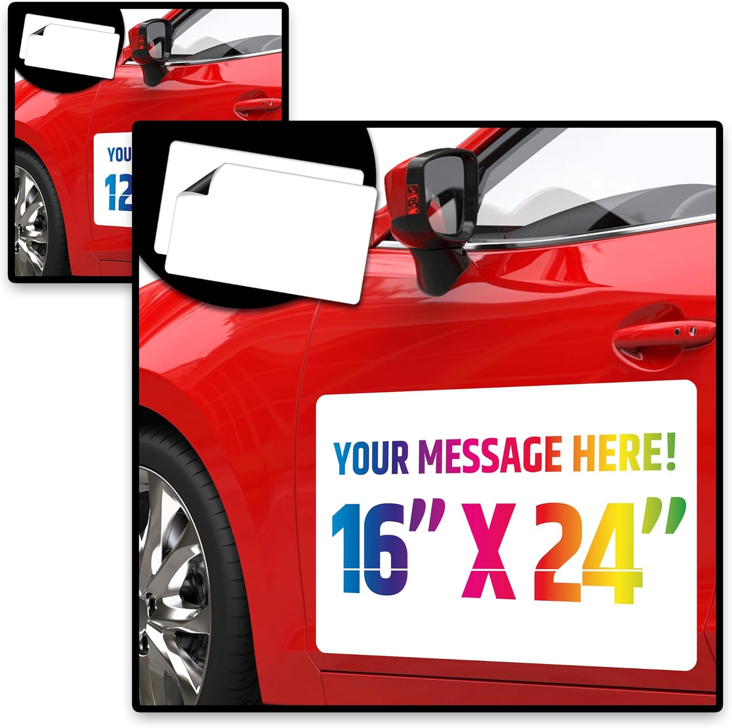 12"x24" + 16"x24" Magnetic Car Signs | Bundle