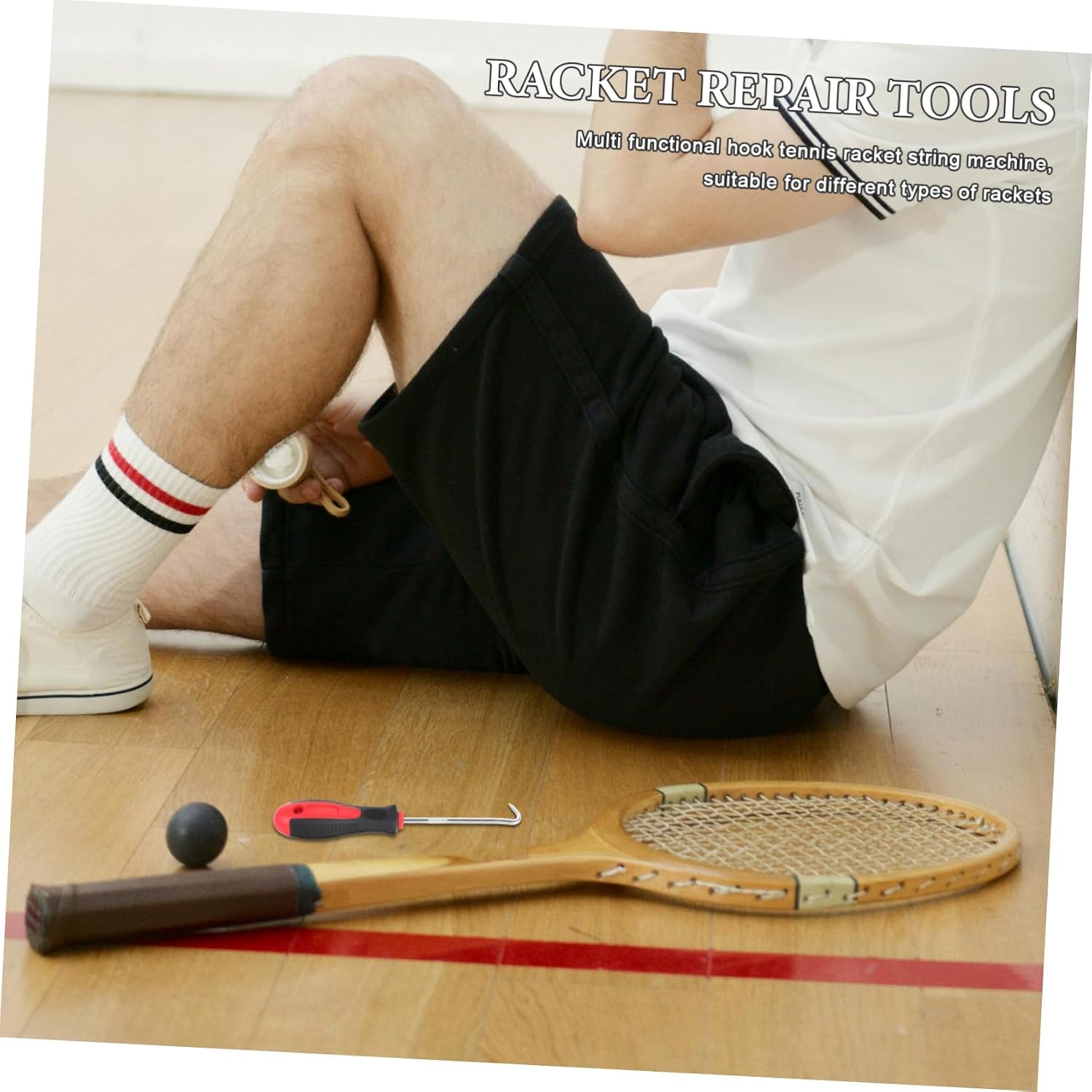 Badminton Stringing Machine Hook Tool for Racket Maintenance Efficient and Versatile Stringing Hook Compatible with Tennis and Badminton Rackets Professional Grade Equipment Repair