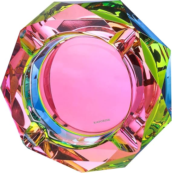 Kaforise Crystal Outdoors Indoors Cigarette Ashtray Ash