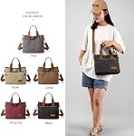 Crossbody Bags for Women Trendy Canvas Hobo Tote Top-handle Hand Bag Multi-pocket Casual Going Out Purse Satchel