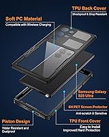 Vista 3 de Funda impermeable para Samsung Galaxy S23 Ultra, IP68 bajo el agua, a prueba de golpes militares de 12 pies, a prueba de polvo, pantalla y protector