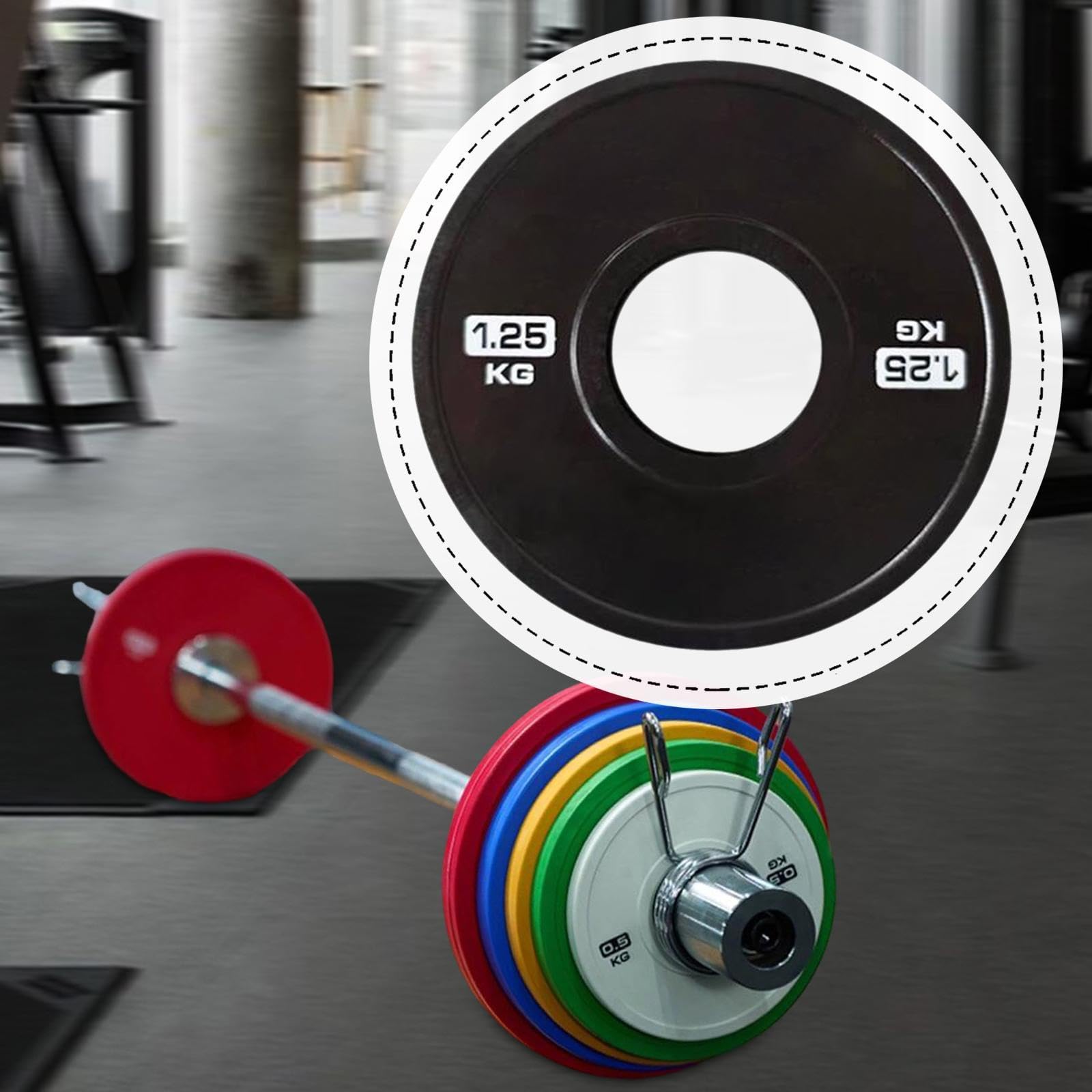 Disco Peso Placa Barra Entrenamiento Fuerza Fabricado con Acero Y Goma Antideslizante Diseño Especial para Agarre Seguro Compatible con Barras Estánda