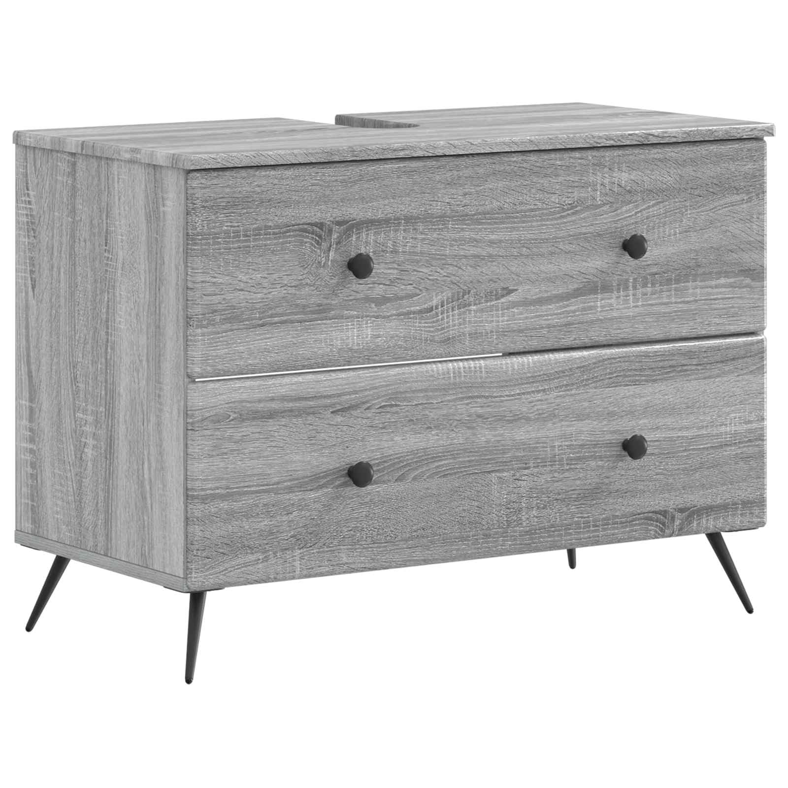 Szafka pod umywalkę BREDA Sonoma szara 82 x 41 x 59 cm materiał