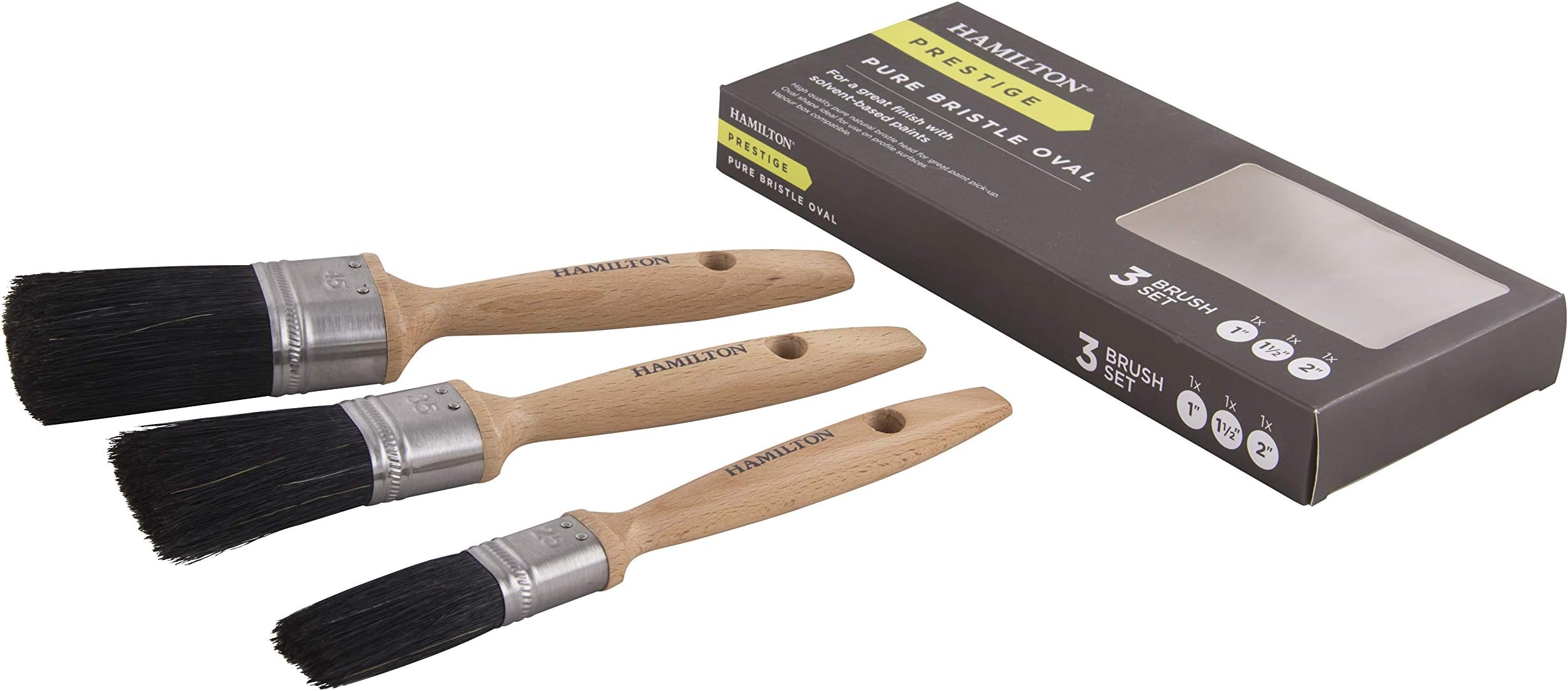 Prestige Bristle Blend Oval Brushes | 3 Box Set | 1", 1.5", 2"