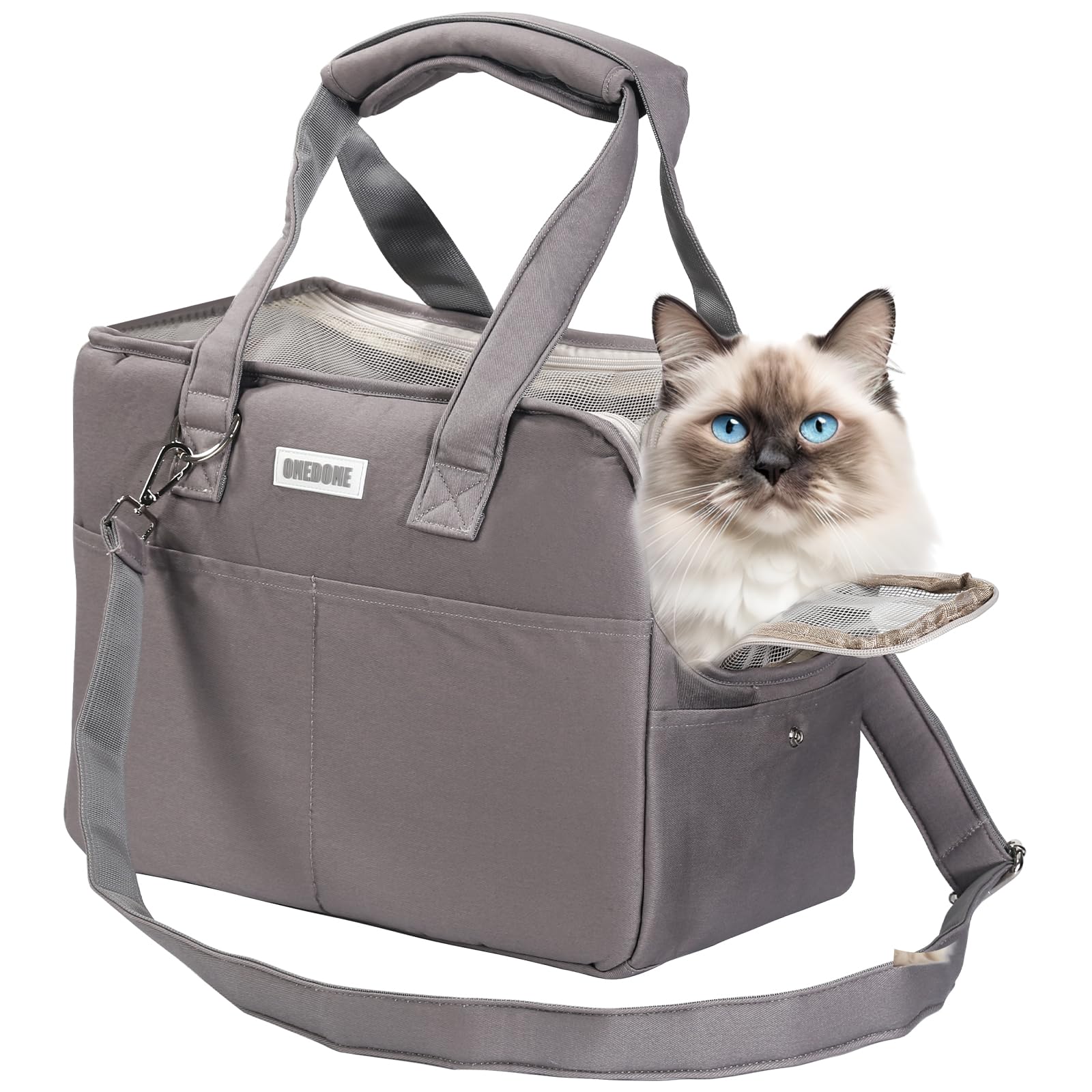 Amazon.co.jp: ONEDONE ペット キャリーバッグ マット付き 小型犬 猫用