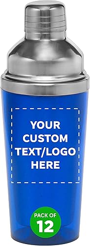 Miniatura 9 de Juego de 12 cocteleras de acero inoxidable personalizadas de 23.3 onzas, paquete a granel personalizado, kit de camarero, perfecto para martini,