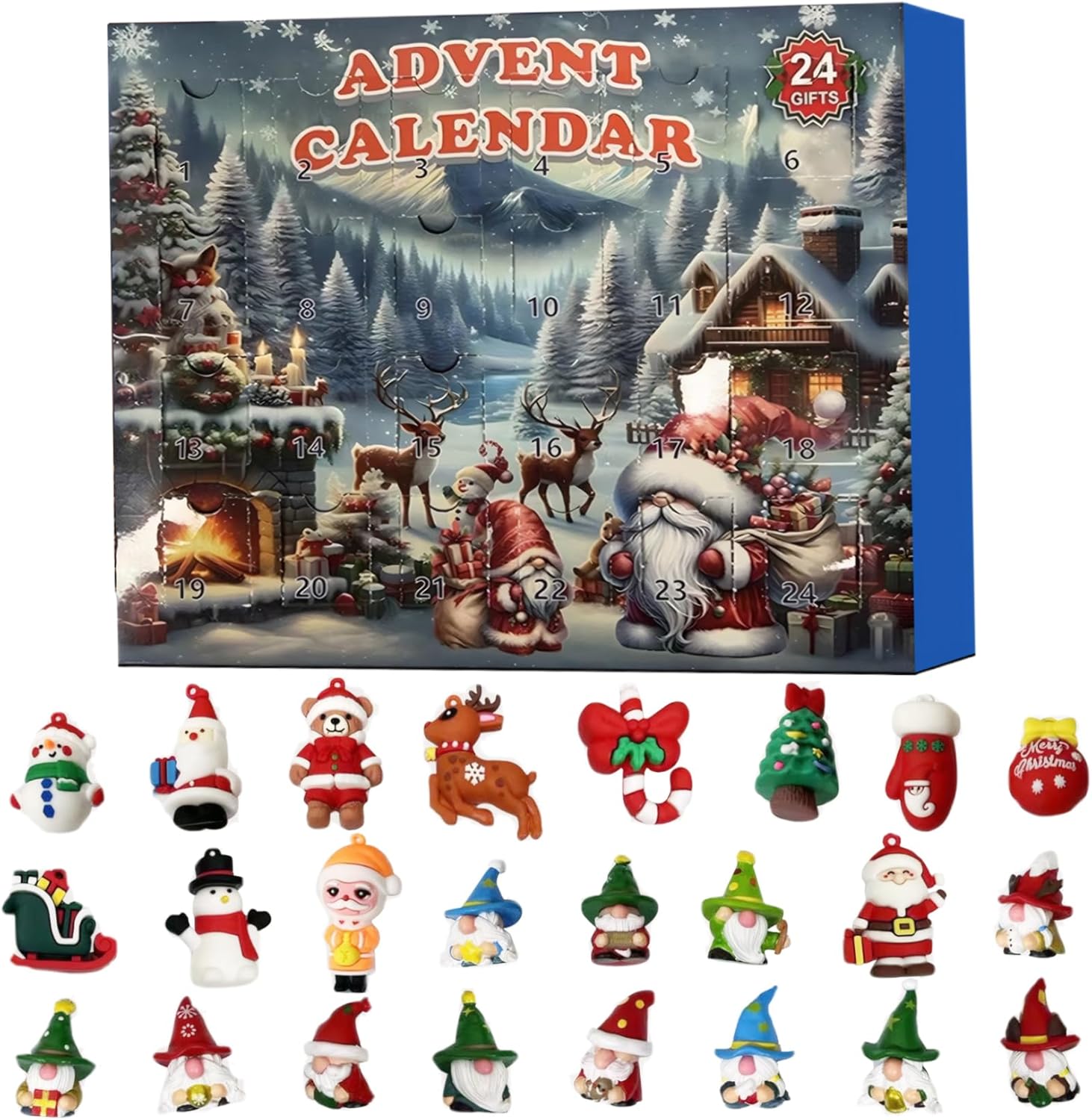 Christmas Gnome Advent Calendar 2024,24 Day Christmas Countdown