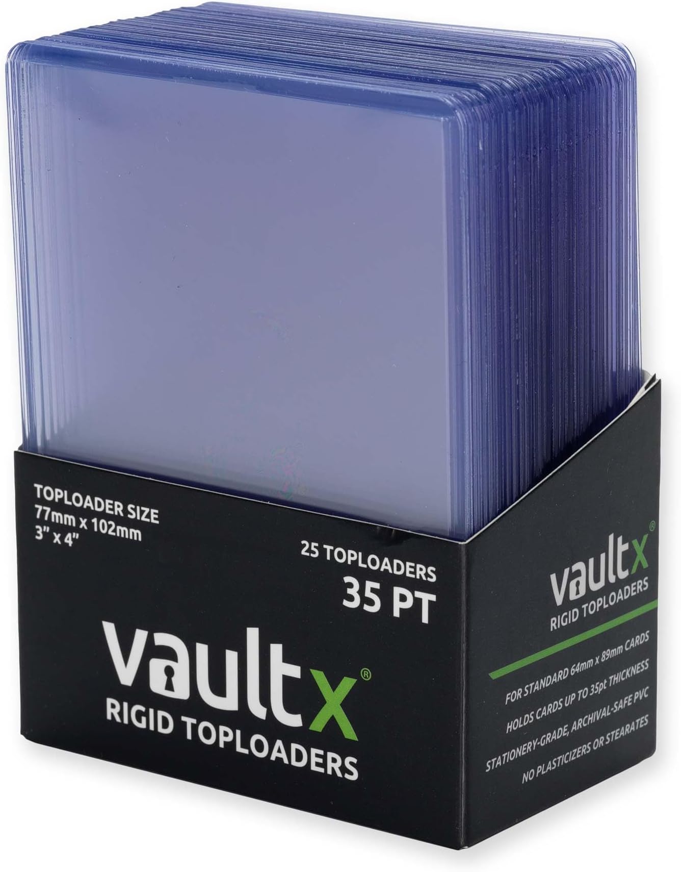 Toploaders 35pt, Trading Cards, Premium Extra Thick, 3" x 4" Seamless Rigid Card Holders, Hard Sleeves, Clear Protection for Collectible Card Games, Sports, TCG (25 Pack)