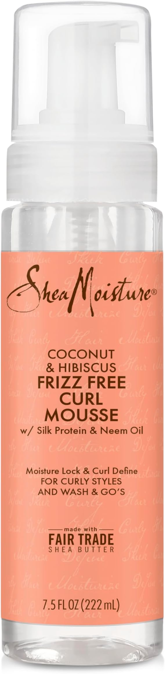 SheaMoisture Curl Mousse Coconut and Hibiscus for Frizz Control Styling Mousse with