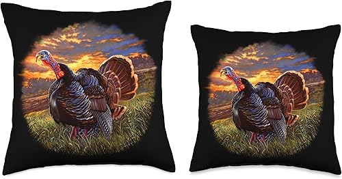 Miniatura 3 de Fantastic Designs by NANDI, LLC Art Design Big Sunset Image - Cojín de regalo para caza de Turquía, 16.0 x 16.0in, multicolor