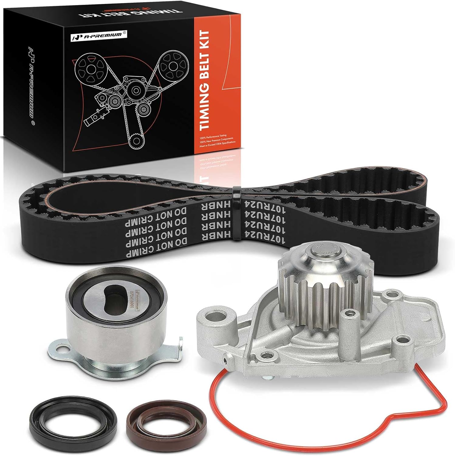 A-Premium Engine Timing Belt Kit with Water Pump Compatible with Honda Civic 1988-1991, CRX 1988-1991 - 1.6L