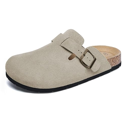 XIAKOLAKA Womens Genuine Suede Clogs