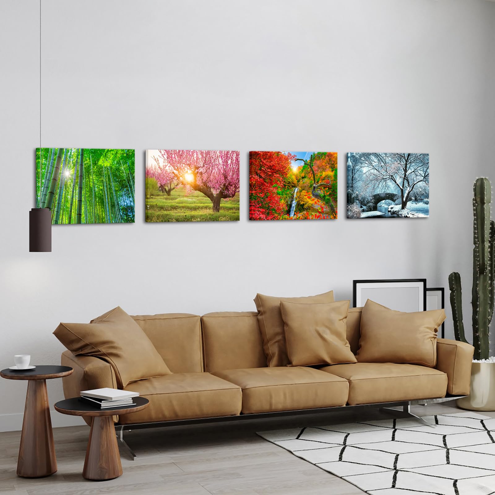 Amazon.co.jp: Conipit Four Seasons Wall Art 春夏秋冬 風景