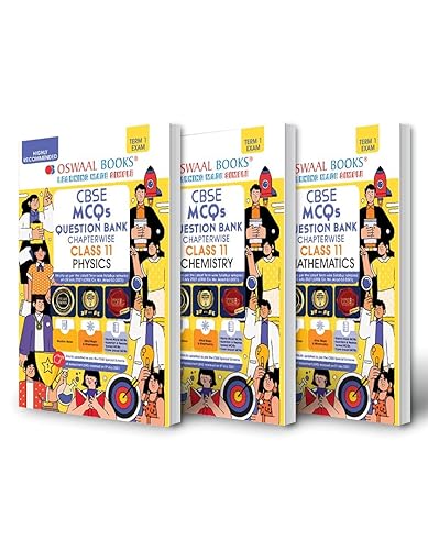 Oswaal CBSE MCQs Question Bank Chapterwise For Term-I, Class 11 (Set of 3 Books) Physics, Chemistry, Mathematics (With the largest MCQ Question Pool for 2021-22 Exam)