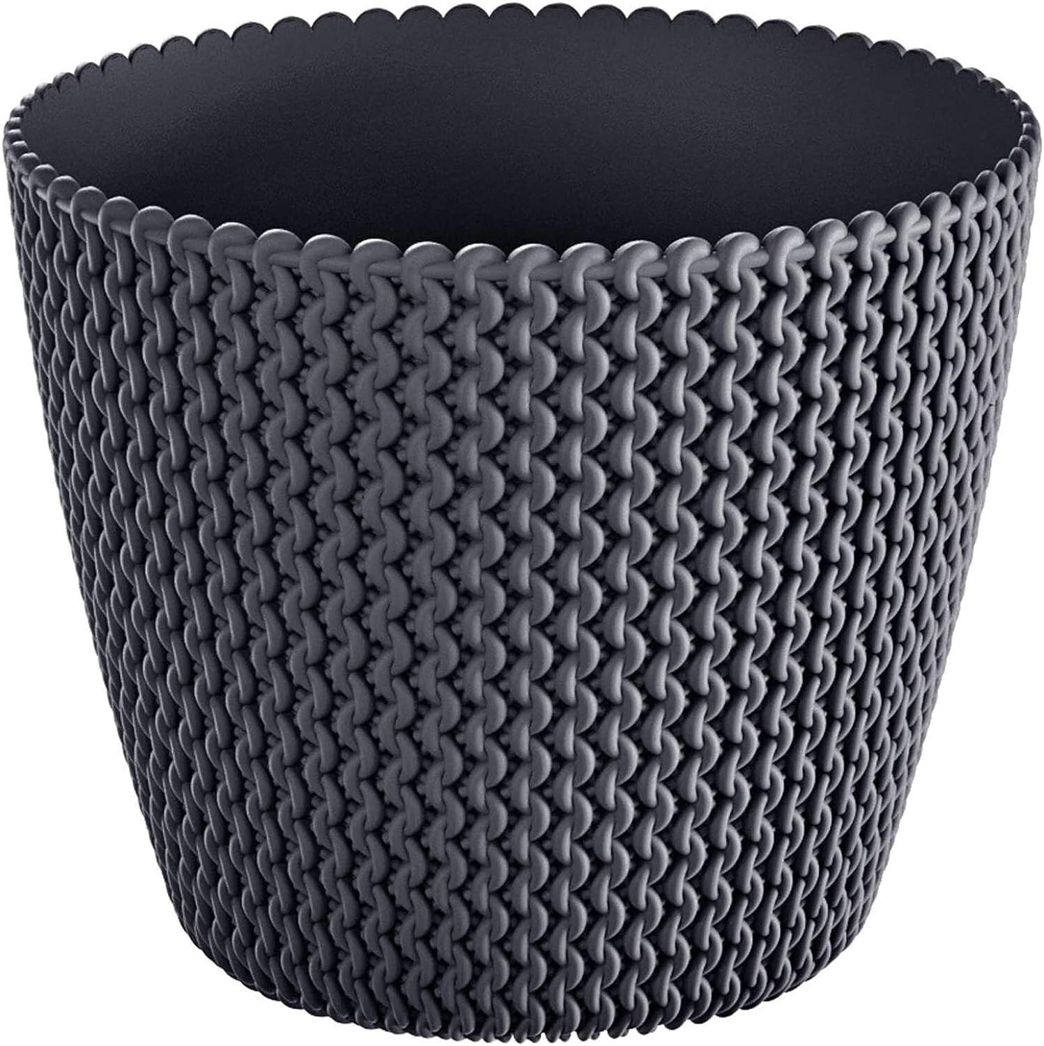 B2c Anthracite Plant Pots Indoor Outdoor Plastic Flowerpot 13Cm To 40Cm Small Medium Large Splofy 6 Colours (16Cm, )