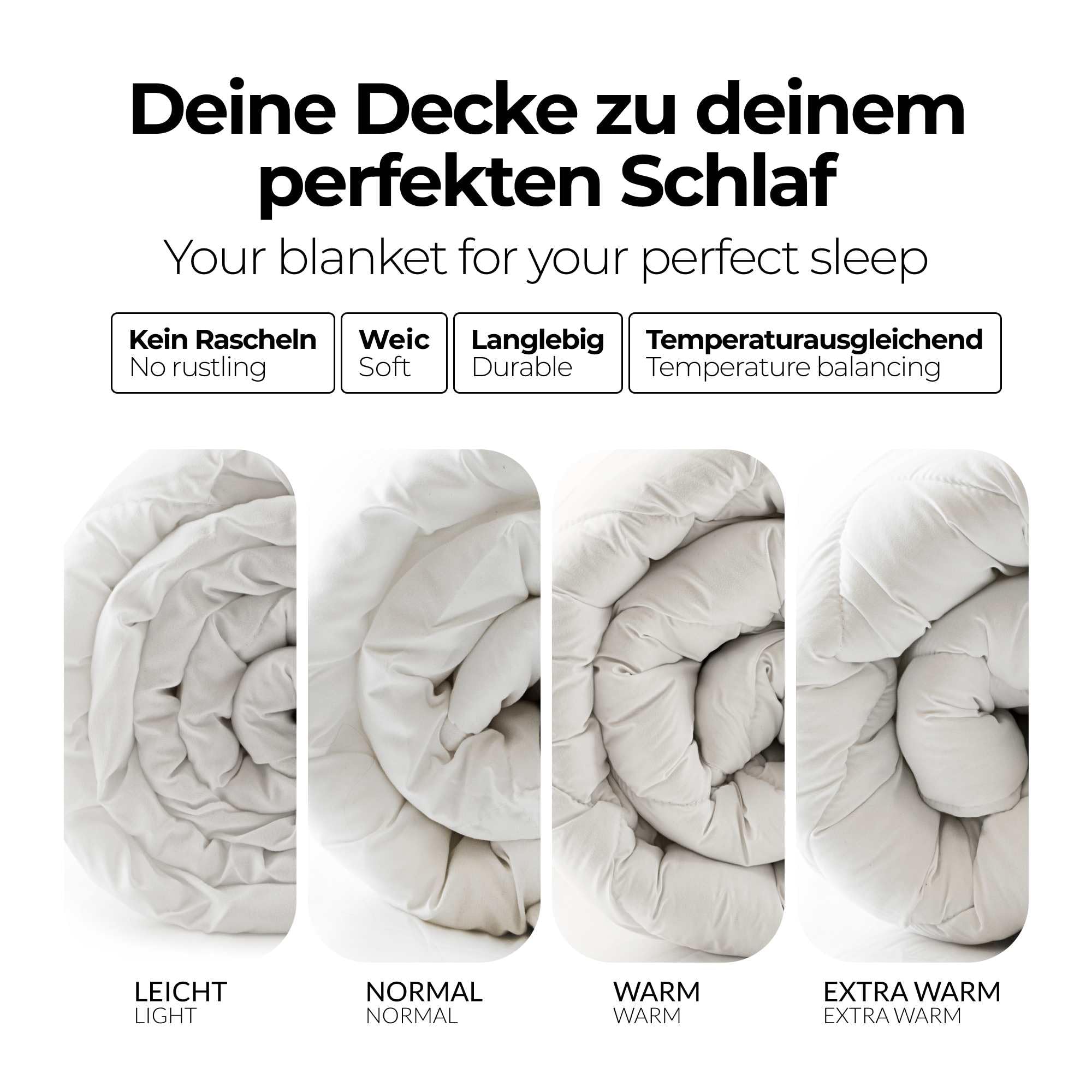 eterea Winterdecke 240x220 extra warm - Frieda Steppdecke nach Oekotex 100 - Ganzjahresdecke 240x220 - Extra Weiches Oberbett - Blanket Duvet Decke - Winter Bettdecke 240x220cm Weiß