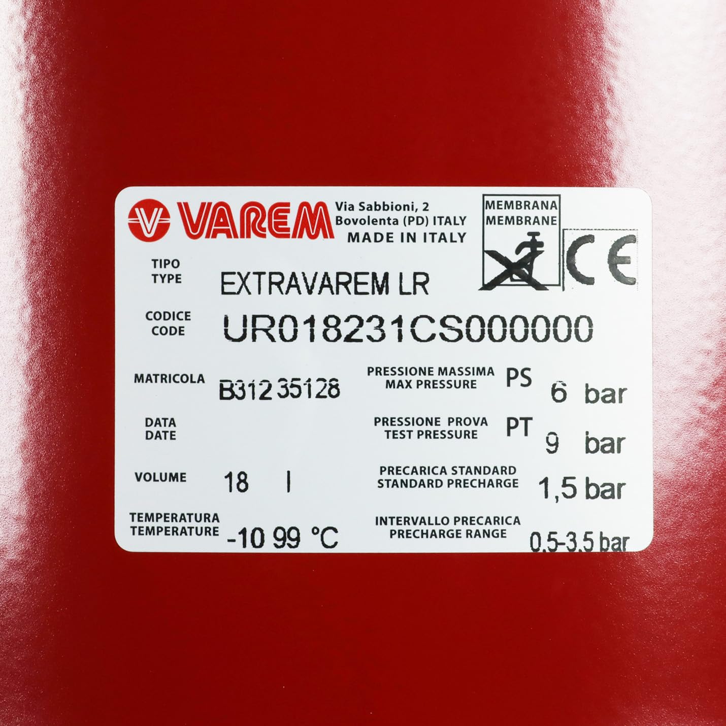 Varem ExtraVarem LR161 - Depósito de expansión (18 L)
