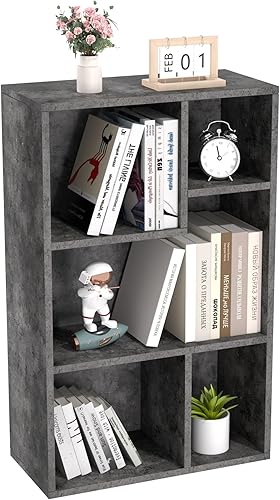 Miniatura 31 de VECELO - Librero pequeño blanco de 3 cubos, estante que se adapta a los libros de tapa dura más altos, disponible horizontalmente, organizador