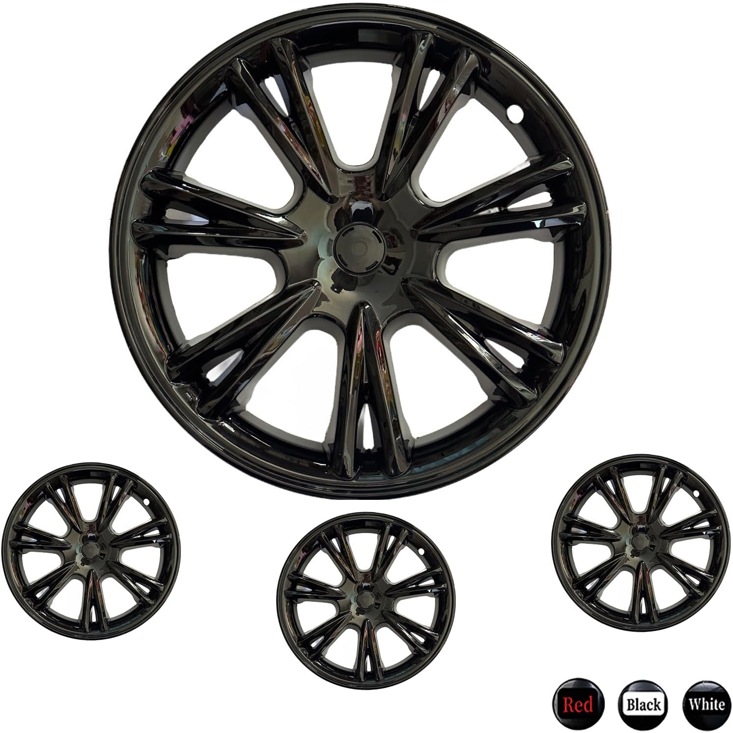 19 Inch Wheel Covers for Tesla Model Y Accessories 2020-2024 Gloss Black ABS Material Hubcaps Replacement for Tesla Model Y 1PCS（Sport Style）